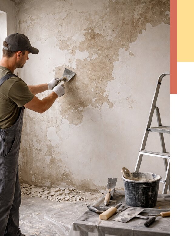 Снятие старой шпаклевки в Лабинске от 1984 руб. — быстро и недорого | ОТДЕЛОЧНИК-Лбк