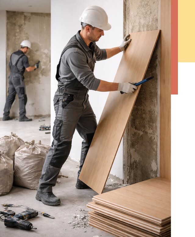 Демонтаж стеновых панелей в Лабинске от 3753 руб. за м² быстро и недорого | ОТДЕЛОЧНИК-Лбк