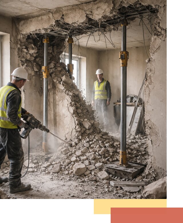 Снос несущих стен в Лабинске с гарантией безопасности и качества