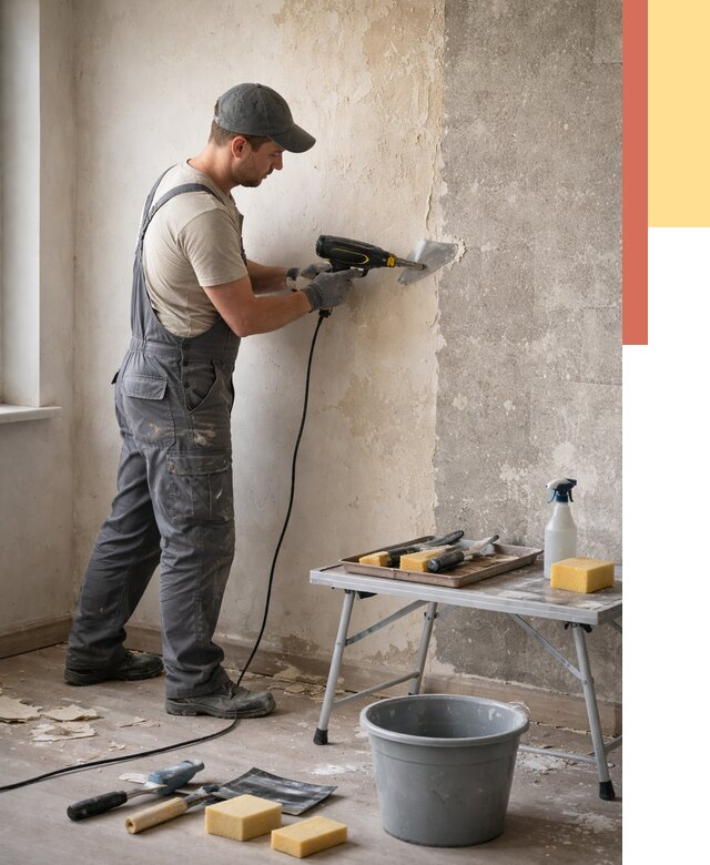 Очистка стен от клея в Лабинске от 1984 руб. — снятие и удаление клея со стен | ОТДЕЛОЧНИК-Лбк