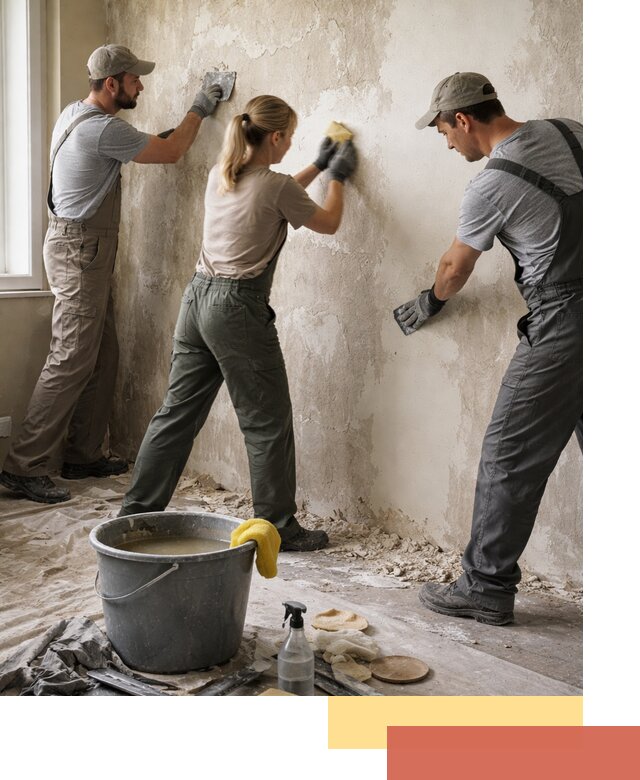 Очистка стен от клея и грунтовки в Лабинске качественно и быстро