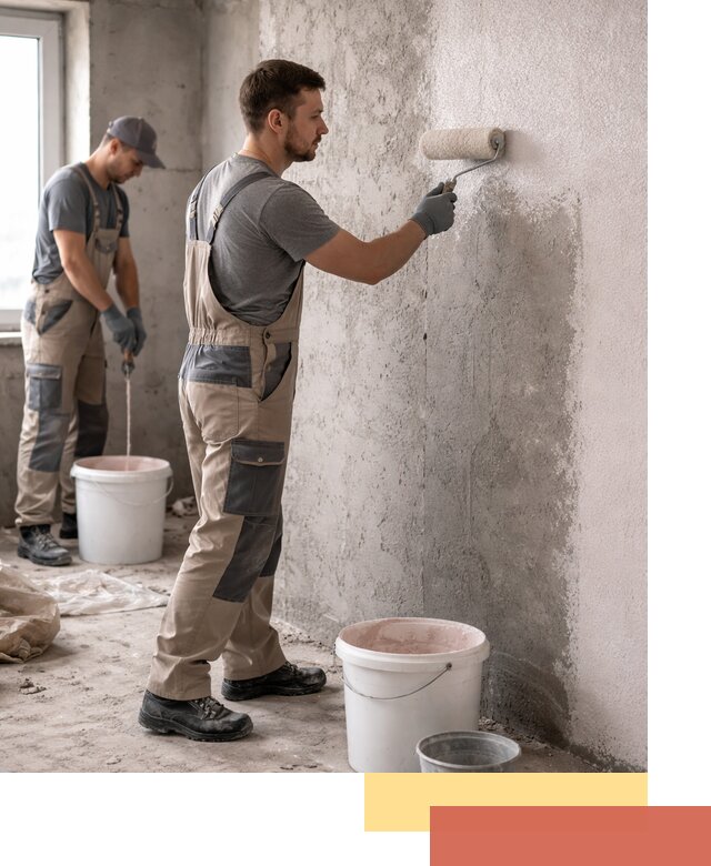 Нанесение бетоноконтакта на стены в Лабинске для последующей отделки