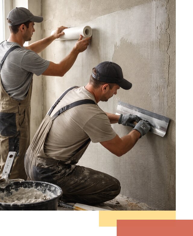 Армирование стен стеклосеткой в Лабинске для прочной отделки