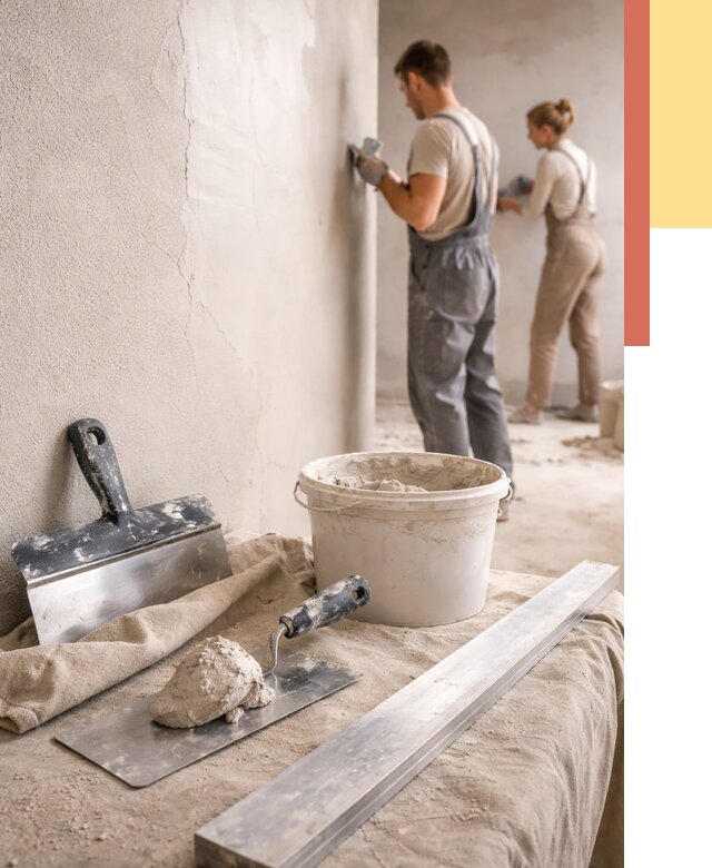 Штукатурка стен гипсовая в Лабинске от 4826 руб/м2 — быстро и недорого | ОТДЕЛОЧНИК-Лбк