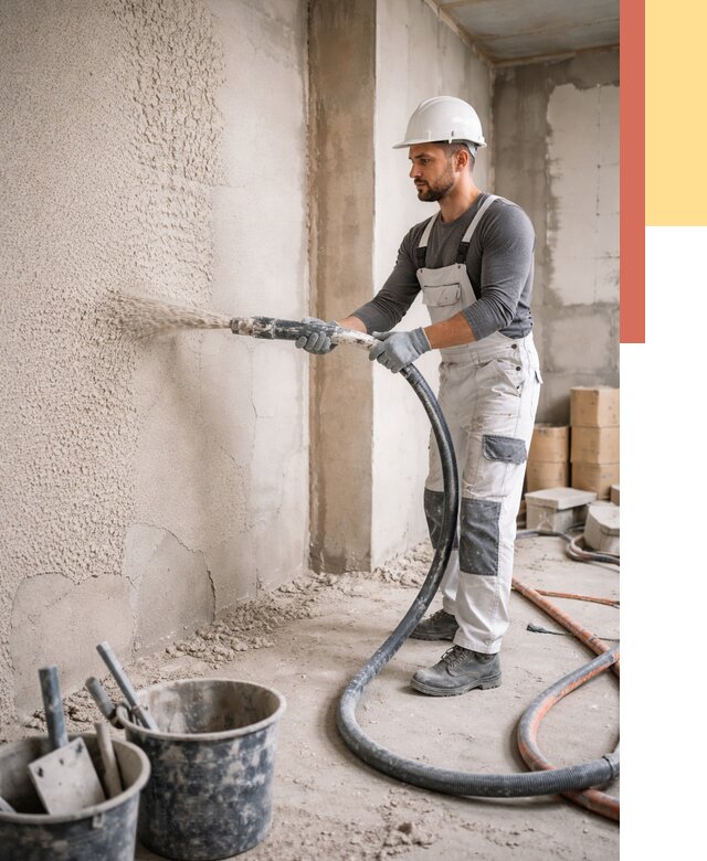 Машинная штукатурка стен в Лабинске под ключ от 6971 руб./м2 | ОТДЕЛОЧНИК-Лбк