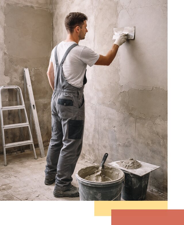 Штукатурка стен в ванной под ключ в Лабинске