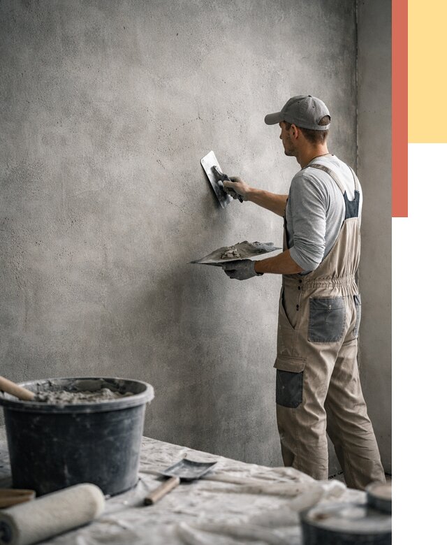 Декоративная штукатурка под бетон в Лабинске от 2681 руб./м² — нанесение под ключ | ОТДЕЛОЧНИК-Лбк