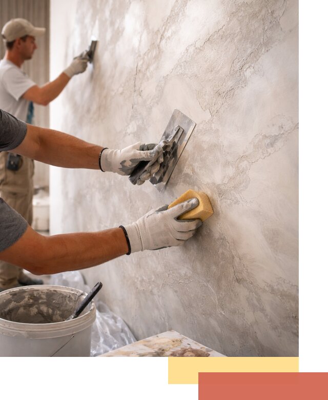 Декоративная штукатурка под мрамор в Лабинске для стен и потолков