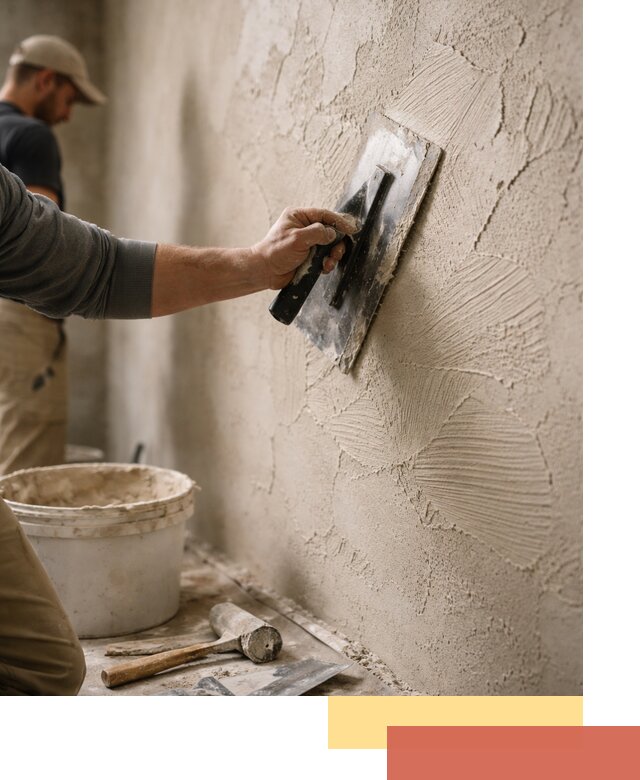 Фактурная штукатурка стен в Лабинске — монтаж, отделка, реставрация