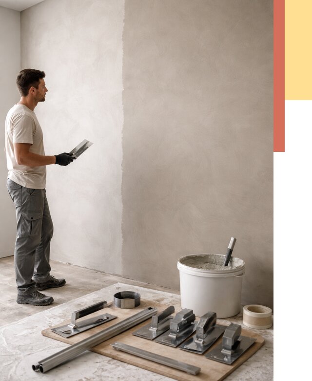 Нанесение микроцемента на стены в Лабинске от 3432 руб./м2 под ключ | ОТДЕЛОЧНИК-Лбк