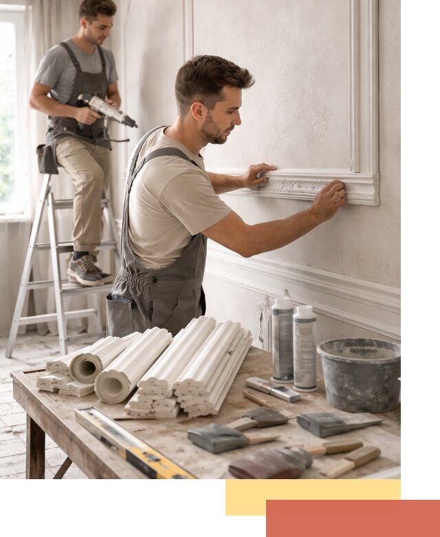 Монтаж лепнины на стены в Лабинске профессионально и качественно