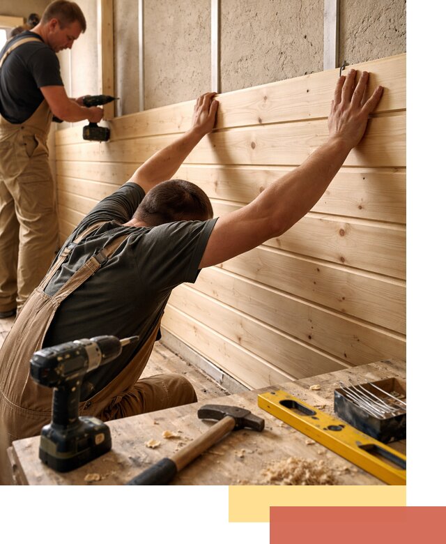 Монтаж деревянной вагонки на стены в Лабинске быстро и качественно