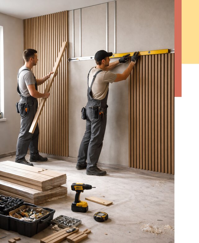 Монтаж реечных панелей на стены в Лабинске от 1287 руб. — быстро и недорого | ОТДЕЛОЧНИК-Лбк