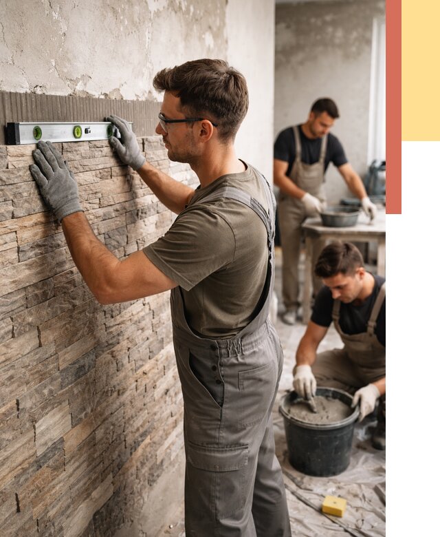 Монтаж искусственного камня в Лабинске от 4826 руб. под ключ | ОТДЕЛОЧНИК-Лбк