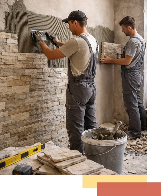 Монтаж искусственного камня в Лабинске — облицовка стен и фасадов