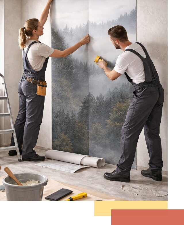 Поклейка фотообоев профессионально в Лабинске под ключ