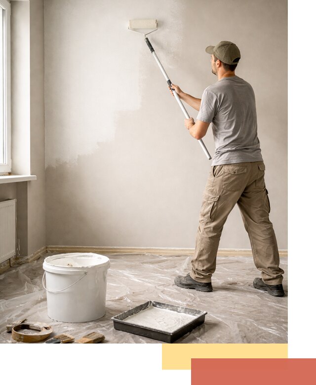 Покраска стен латексной краской в Лабинске качественно и быстро