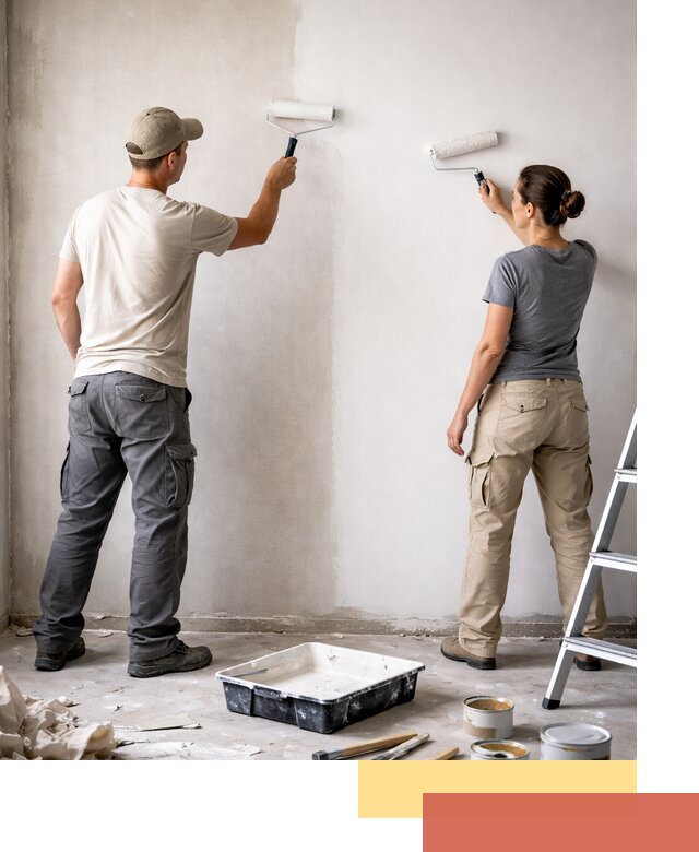 Окраска стен по стеклохолсту в Лабинске качественно и долговечно