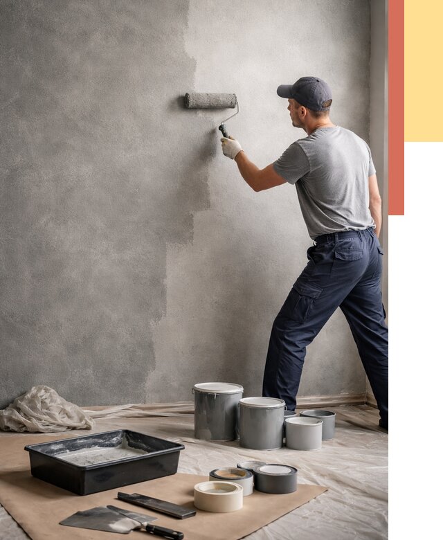 Покраска стен под бетон в Лабинске от 697 руб. за м2 — быстро и недорого | ОТДЕЛОЧНИК-Лбк