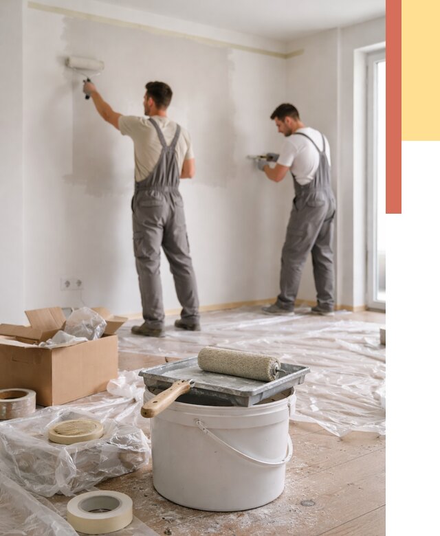 Покраска стен в квартире в Лабинске от 2681 руб/м2 — быстро и недорого | ОТДЕЛОЧНИК-Лбк