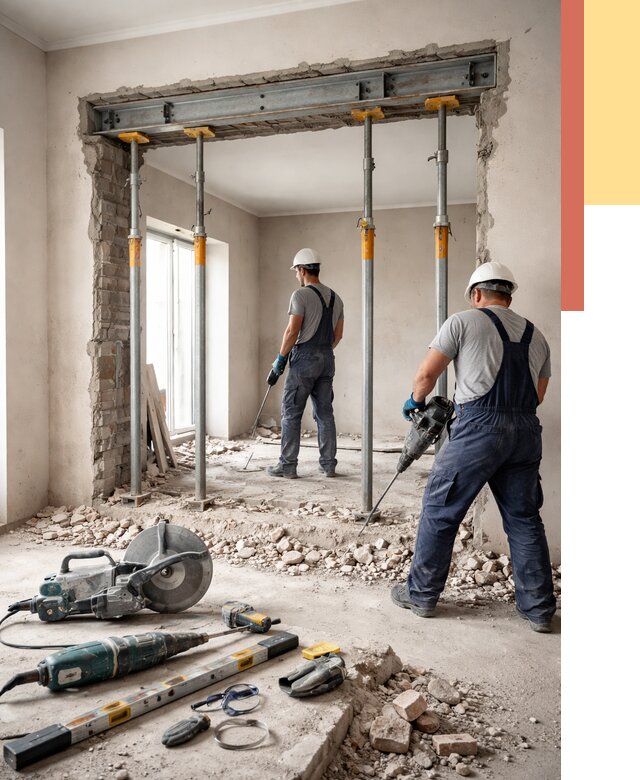 Прорезка проема в стене в Лабинске от 4826 руб. — быстро и недорого | ОТДЕЛОЧНИК-Лбк