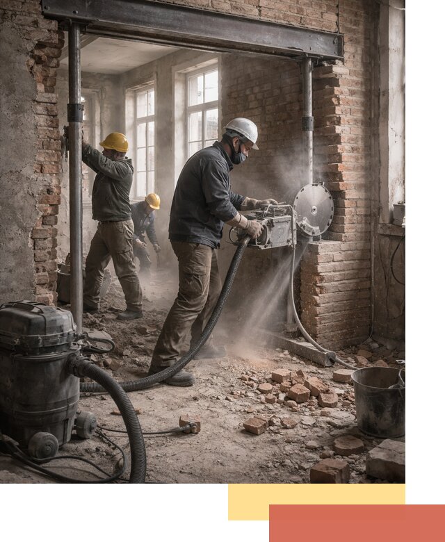 Прорезка проема в стене под дверной или оконный проем в Лабинске