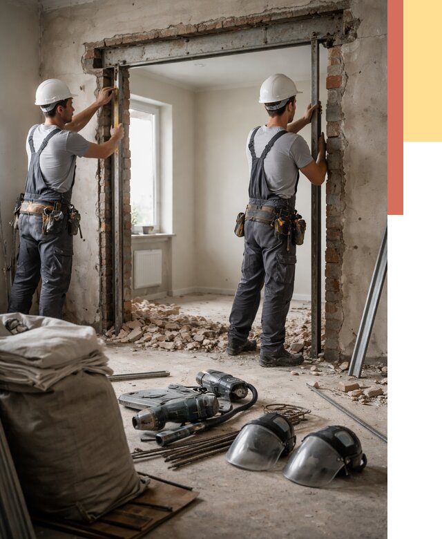 Расширение дверного проема в Лабинске от 13405 руб. под ключ | ОТДЕЛОЧНИК-Лбк