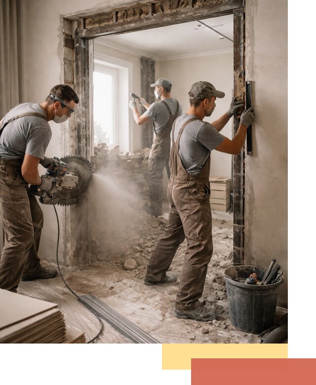 Расширение дверного проема под установку новой двери в Лабинске