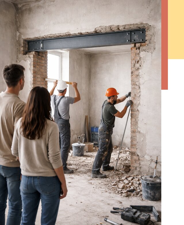 Усиление проема в стене в Лабинске от 10188 руб. — усиление дверного проема металлоконструкцией | ОТДЕЛОЧНИК-Лбк