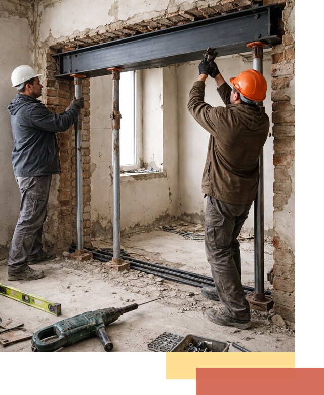 Усиление проема в стене в Лабинске для расширения и безопасности