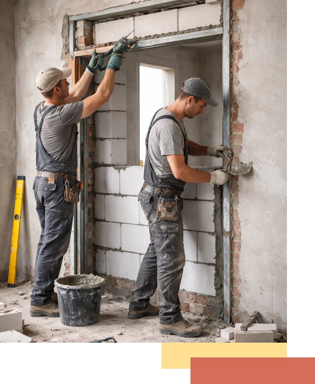 Закладка дверного проема под ключ в Лабинске: демонтаж, монтаж, отделка