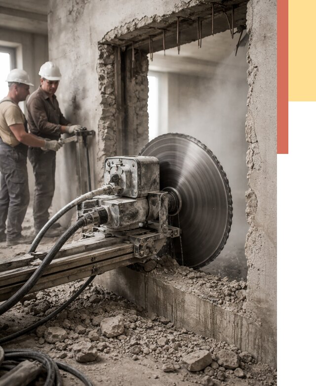 Алмазная резка проемов в Лабинске от 4826 руб. быстро и недорого | ОТДЕЛОЧНИК-Лбк