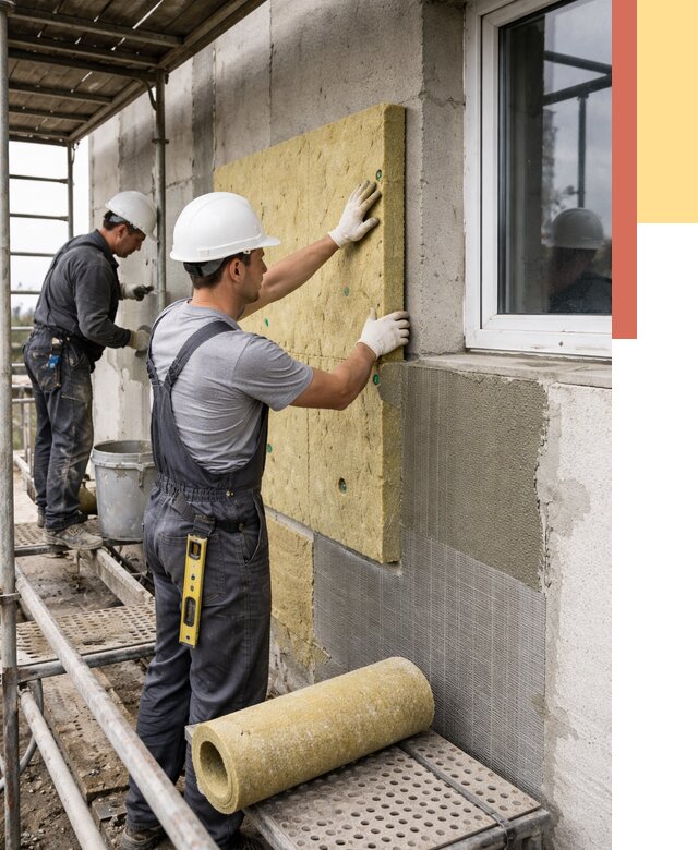 Утепление стен в Лабинске от 4611 руб. под ключ — быстро и недорого | ОТДЕЛОЧНИК-Лбк