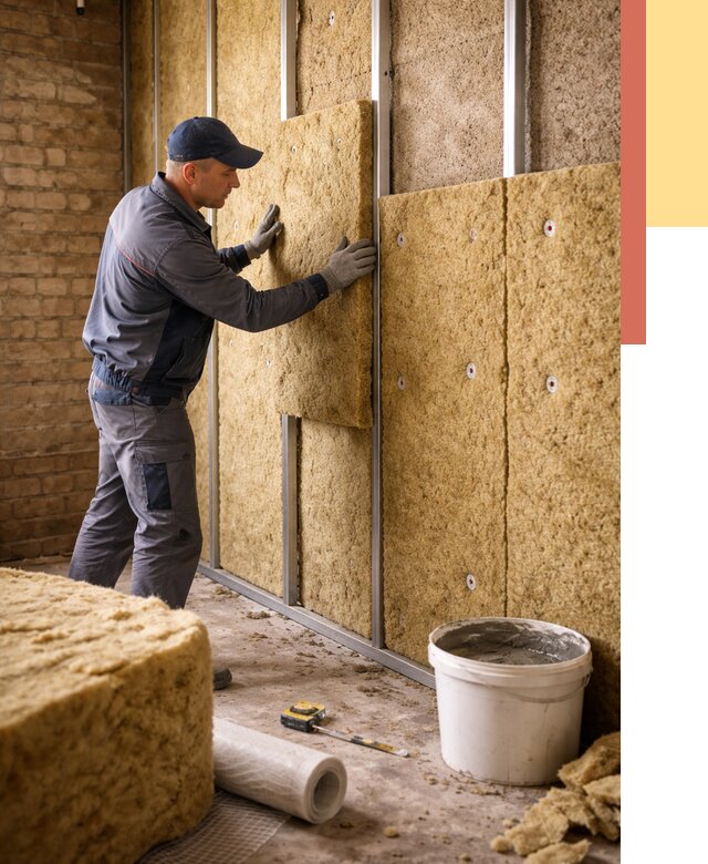 Утепление стен минватой в Лабинске от 1448 руб./м2 — недорого и быстро | ОТДЕЛОЧНИК-Лбк