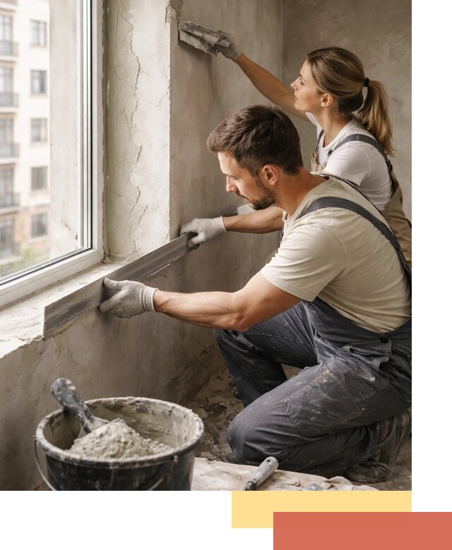 Штукатурка откосов дверей и окон профессионально в Лабинске