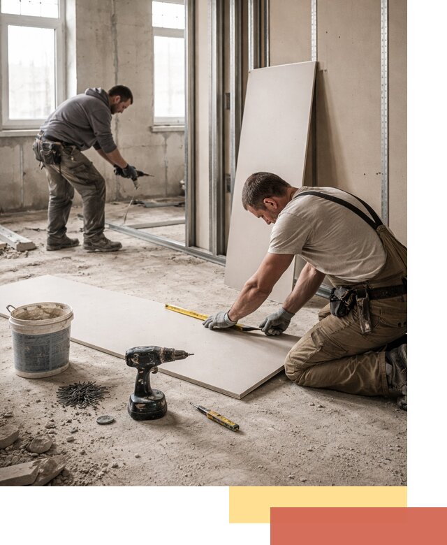 Кладка перегородок из ПГП под ключ в Лабинске