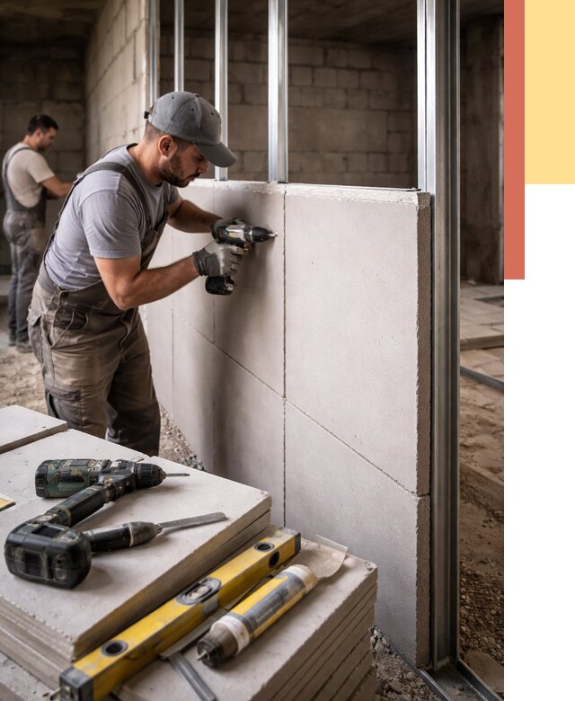 Кладка влагостойких перегородок ПГП в Лабинске от 1287 руб. под ключ | ОТДЕЛОЧНИК-Лбк