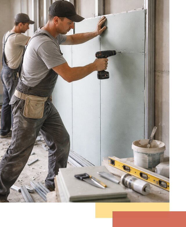 Кладка влагостойких перегородок ПГП в Лабинске