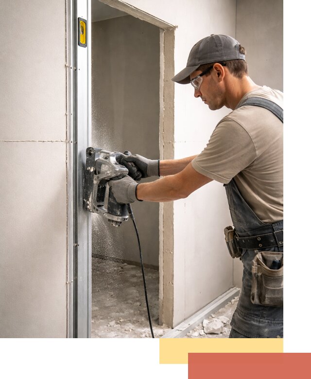 Устройство дверного проема в перегородке в Лабинске