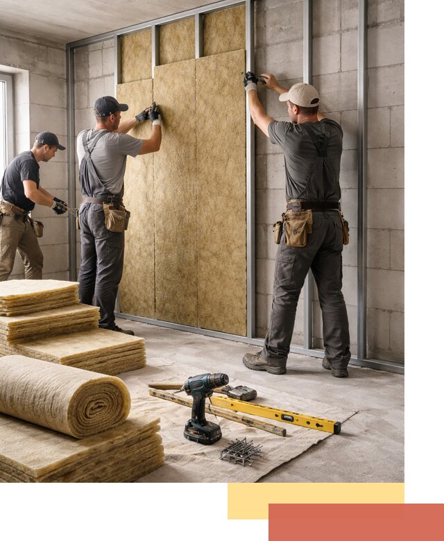 Шумоизоляция перегородок из блоков в Лабинске — монтаж и защита шумоизоляцией