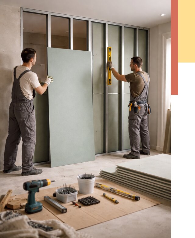 Перегородка из влагостойкого гипсокартона в Лабинске от 5148 руб. — монтаж под ключ | ОТДЕЛОЧНИК-Лбк