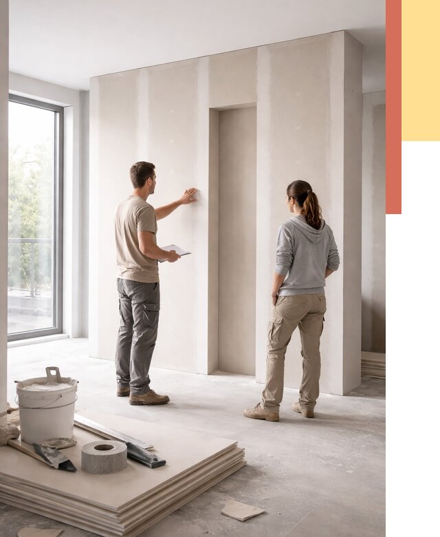 Зонирующая перегородка из гипсокартона в Лабинске от 3003 руб. под ключ | ОТДЕЛОЧНИК-Лбк