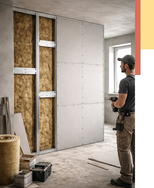 Усиленная перегородка под навеску в Лабинске от 13727 руб. — монтаж под ключ | ОТДЕЛОЧНИК-Лбк