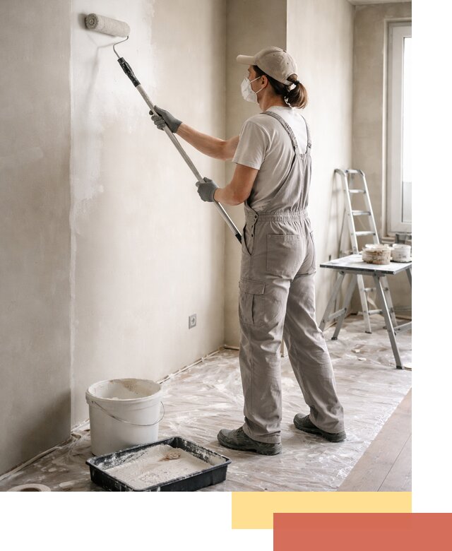 Покраска перегородок из гипсокартона в Лабинске качественно и недорого