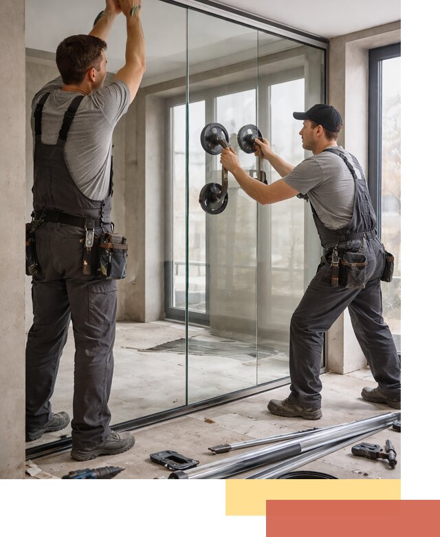 Цельностеклянные перегородки под ключ в Лабинске