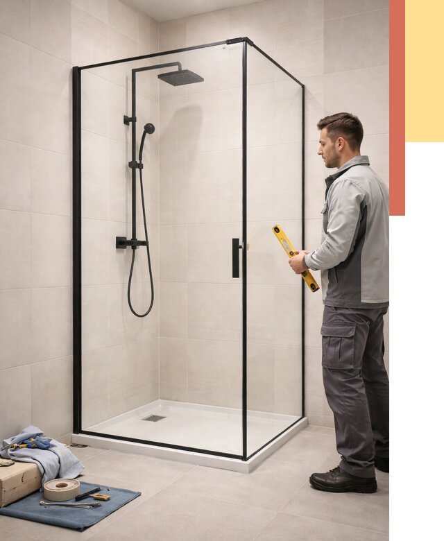 Стеклянные перегородки для душа в Лабинске от 13405 руб. | Монтаж под ключ — ОТДЕЛОЧНИК-Лбк