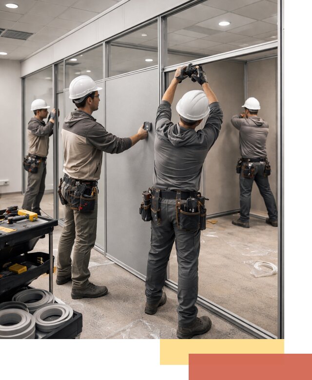 Мобильные офисные перегородки под ключ в Лабинске