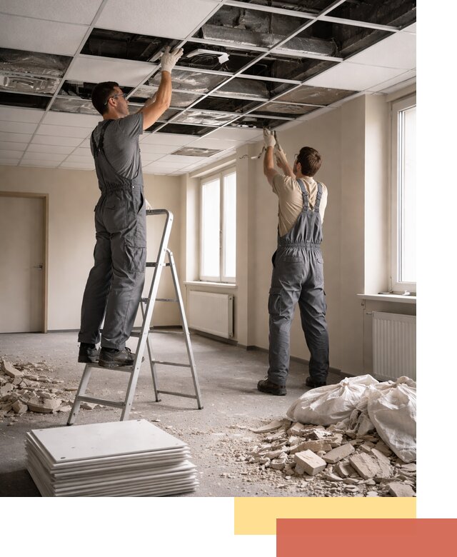 Демонтаж потолков Армстронг профессионально в Лабинске