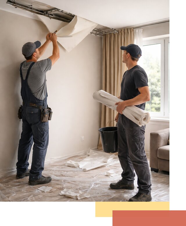 Демонтаж натяжного потолка в Лабинске быстро и аккуратно