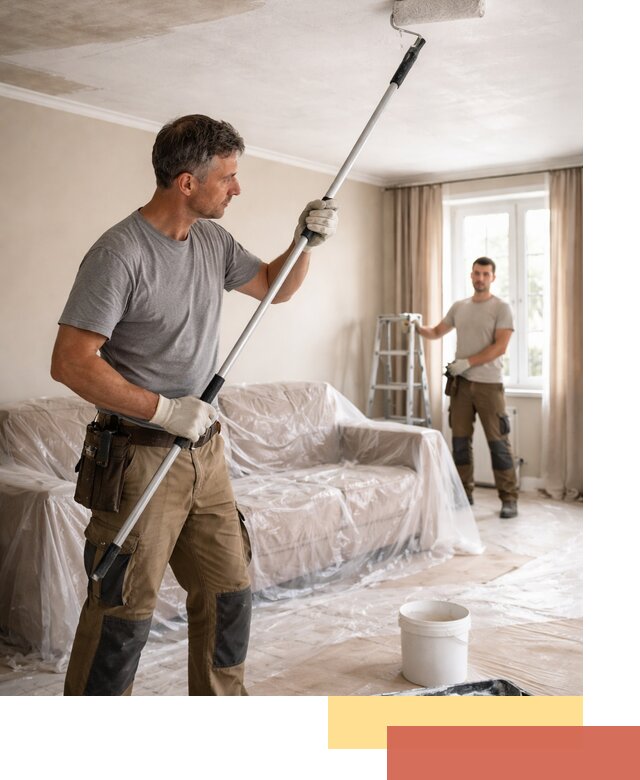 Грунтовка потолка в Лабинске — подготовка под покраску и отделку